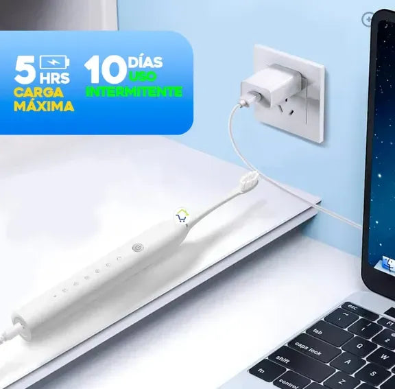 Cepillo de dientes eléctrico sónico con 4 cabezales