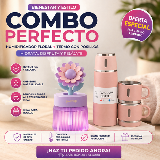 COMBO HOGAR DIA DE LAS MADRES 🎁2X1 TERMO MAS TAZAS Y HUMIFICADOR❤️