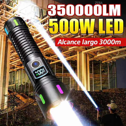 LINTERNA POTENTE RECARGABLE CON ZOOM