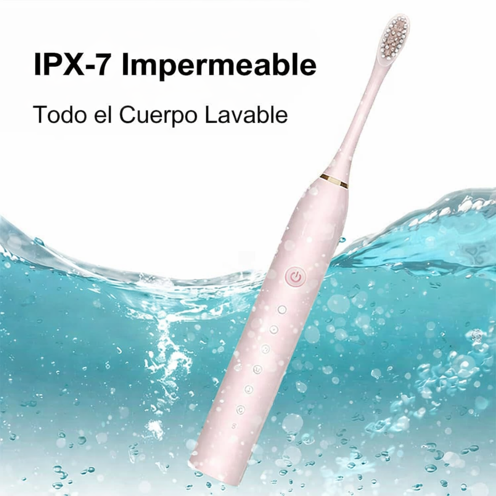 Cepillo de dientes eléctrico sónico con 4 cabezales