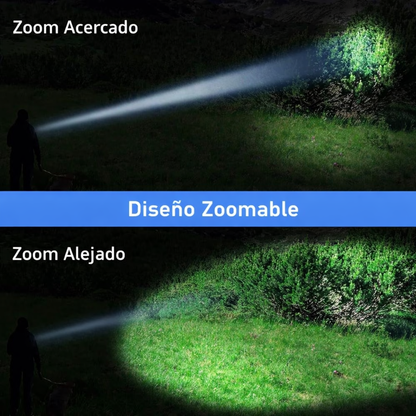 LINTERNA POTENTE RECARGABLE CON ZOOM
