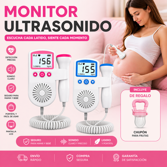 Monitor Ultrasonido pantalla digital Portátil + Chupón Para Frutas De Regalo 🎁