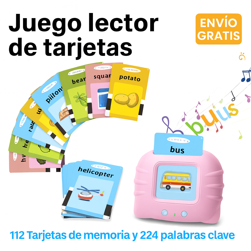 JUEGO LECTOR DE TARJETAS APRENDO INGLES