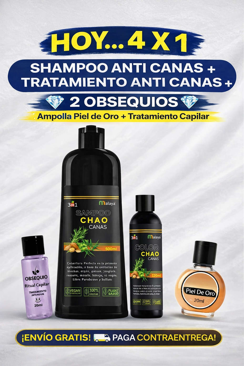 Shampoo anti canas: Reparación y Protección en Cada Aplicación HOY 4 x 1