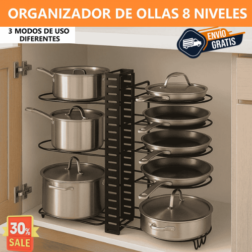 Organizador de ollas 8 niveles